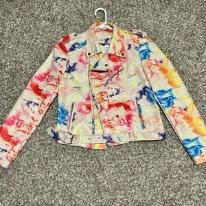 SHEIN Multicolor Leather Jacket